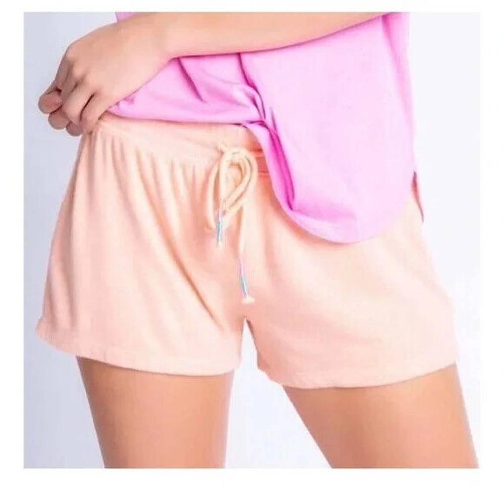NEW PJ SALVAGE "Colorful Classics" Pajamas Shorts M Lounge Play Beach Lt Coral